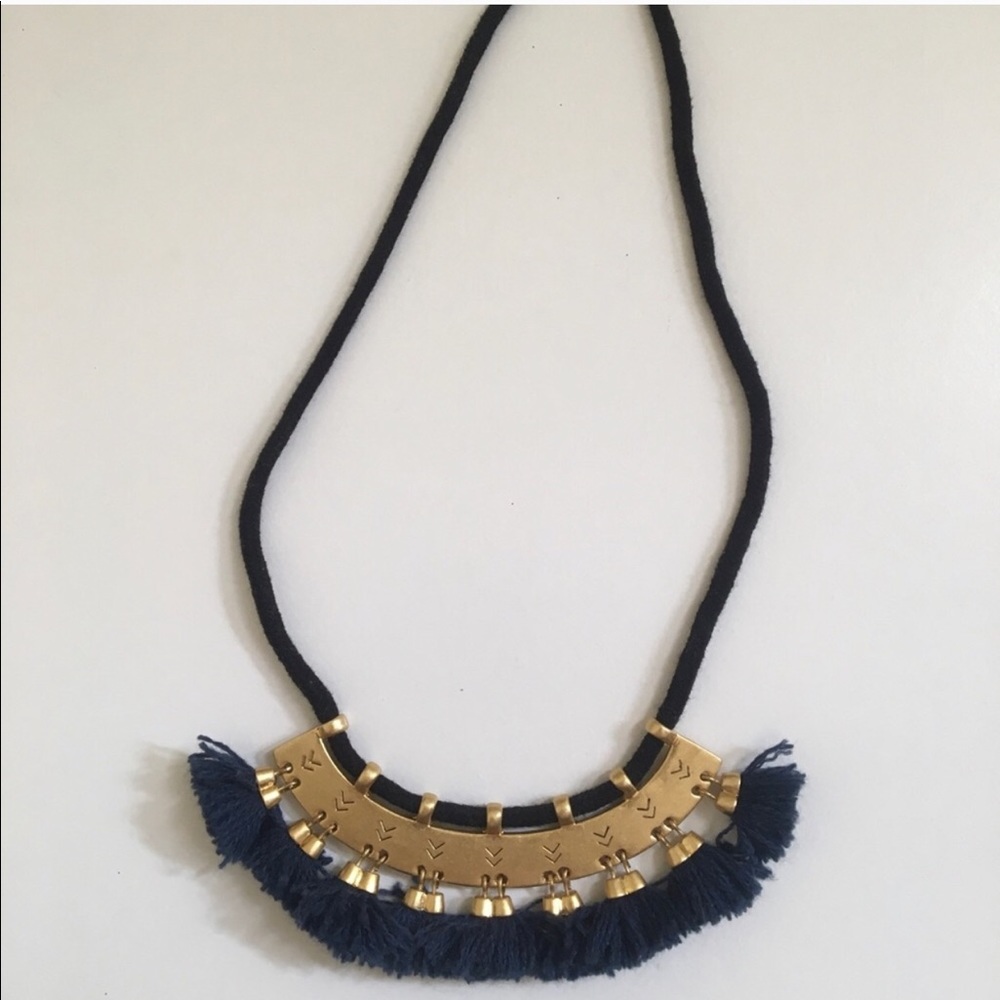 Madewell Supernova Tassel Necklace Navy
